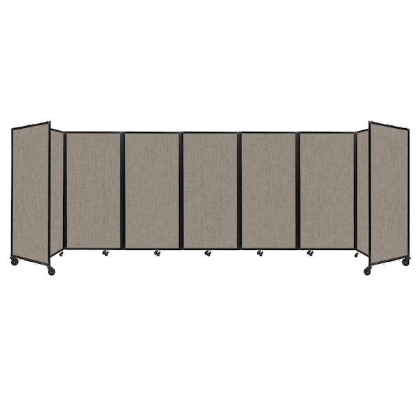 Versare Room Divider 360 Folding Portable Partition 19'6" x 6' Warm Pebble Fabric 1173520 - main